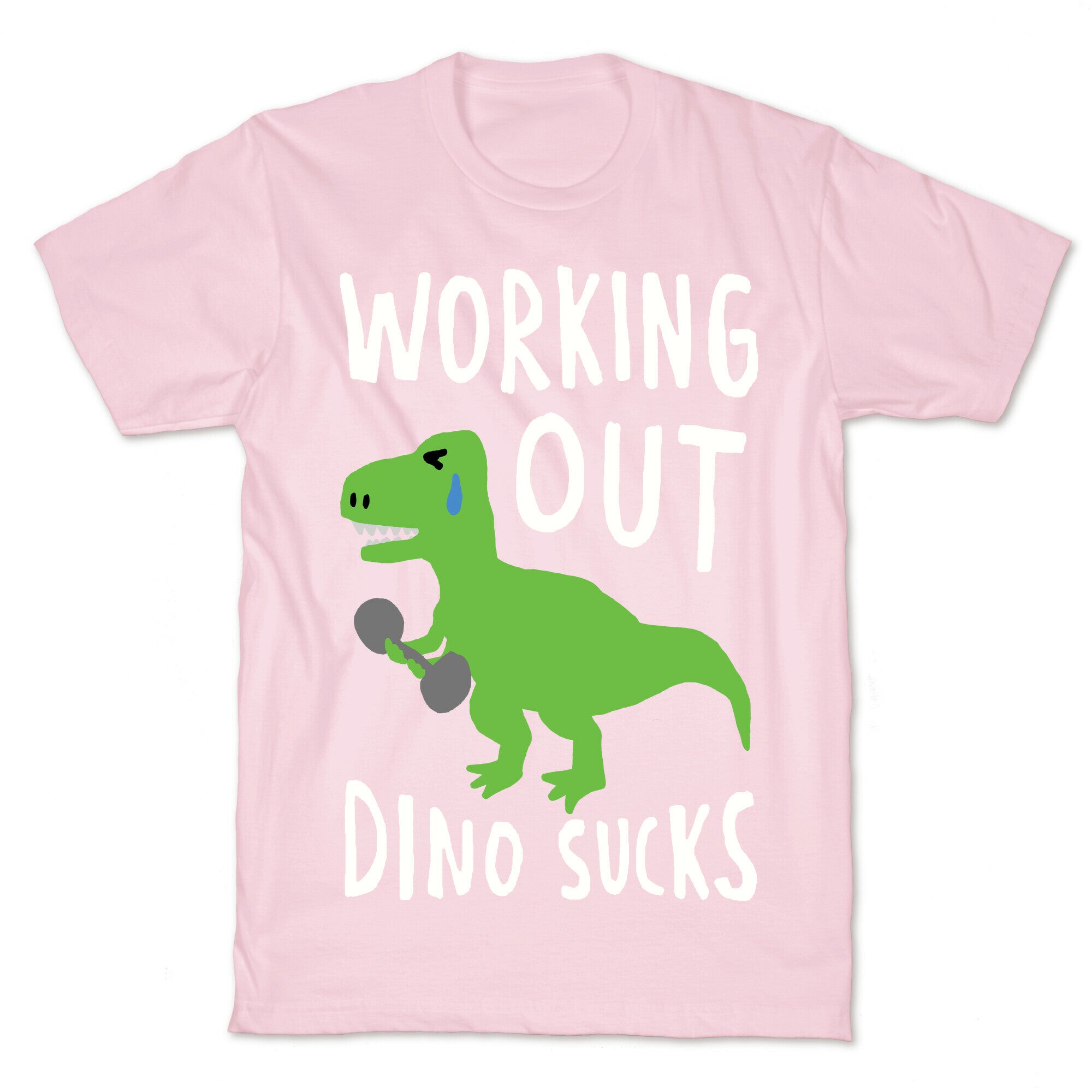 Working Out Dino Sucks Dinosaur T-Shirt